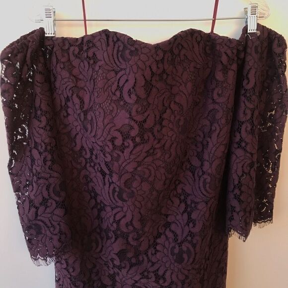 COPY - Cupcakes and Cashmere Plum Lace Cocktail dress size 2 - Picture 3 of 9